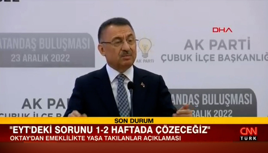 Cumhurbaşkanı Yardımcısı Oktaydan EYT açıklaması