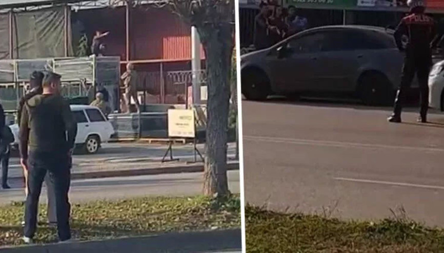 3 kişiyi silahla rehin alan şüphelinin kaçma anları kamerada