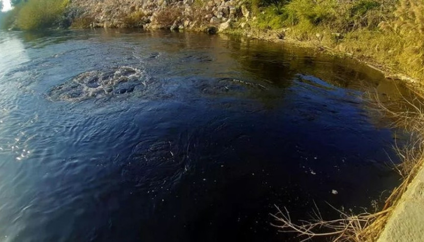 Büyük Menderes Nehri çöplüğe döndü... Suyun rengi siyaha büründü