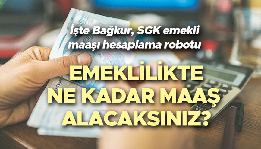 EMEKLİLİK MAAŞI SORGULAMA: BUGÜN EMEKLİ OLSAM NE KADAR, KAÇ TL MAAŞ ALIRIM 2023 Bağkur, SGK 4A, 4B, 4C emekli maaşı hesaplama ekranı (motoru) EMEKLİLİK MAAŞI SORGULAMA: BUGÜN EMEKLİ OLSAM NE KADAR, KAÇ TL MAAŞ ALIRIM 2023 Bağkur, SGK 4A, 4B, 4C emekli maaşı hesaplama ekranı (motoru)