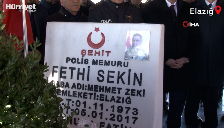 Şehit polis memuru Fethi Sekin, mezarı başında anıldı