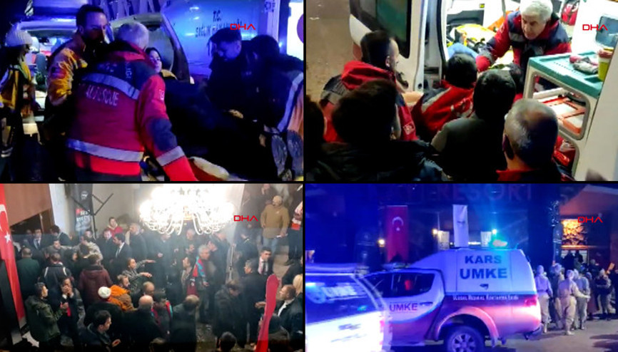 Son dakika: Kars Sarıkamışta otelin tavanı çöktü Olayda 32 kişi yaralandı Son dakika: Kars Sarıkamışta otelin tavanı çöktü Olayda 32 kişi yaralandı