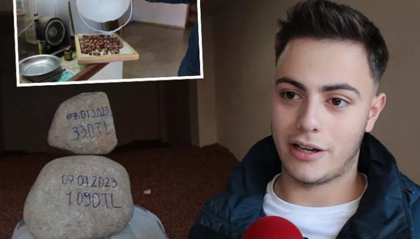 Trabzonda fındık çuvallarına taş koyup, alıcıyı 1420 TL zarara uğrattı