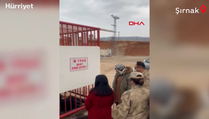 Şehit astsubay Esma Çevikin adının verildiği petrol kuyusuna ailesinden ziyaret