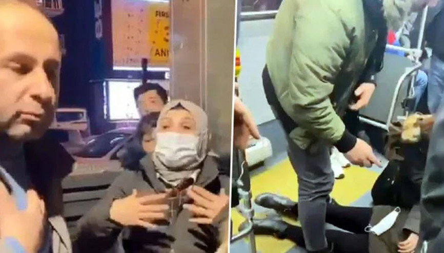 Metrobüste alacak verecek tartışması: Sinir krizi geçirerek bayıldı