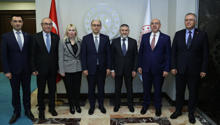 Bakan Nebati’ye ÜHBD’den teşekkür ziyareti