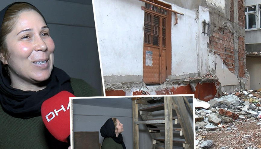 Toprak sahipleri anlaşamadı Bodrum kattaki kiracının evi apartman girişi yapıldı