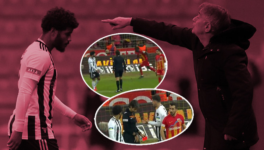 Kayserispor-Beşiktaş maçında Valentin Rosierden çok konuşulan hareket Kırmızı kartın sebebi...