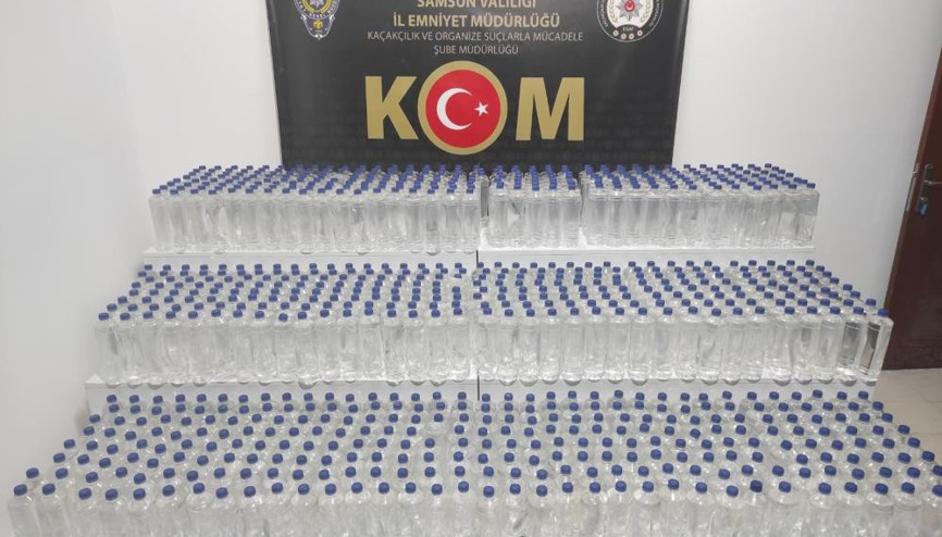 Samsunda 1280 litre etil alkol ele geçirildi