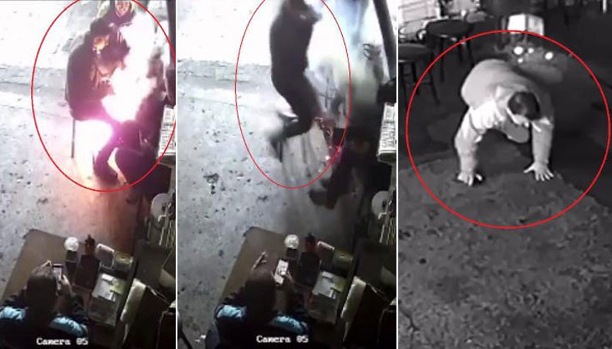 Her şey bir anda oldu Patlamanın etkisiyle etrafa savruldular