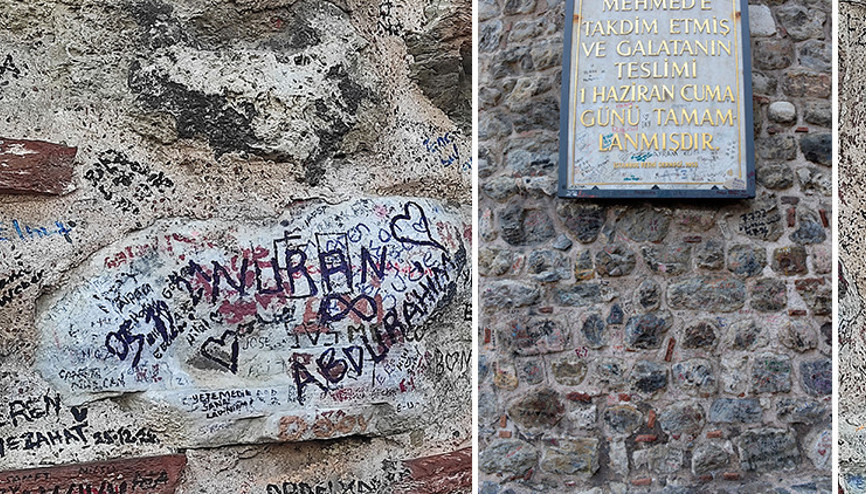 Galata Kulesi isim tabelasına döndü Tepki çeken manzara