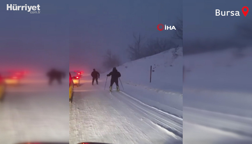 Uludağ yolu tipi nedeniyle ulaşıma kapandı