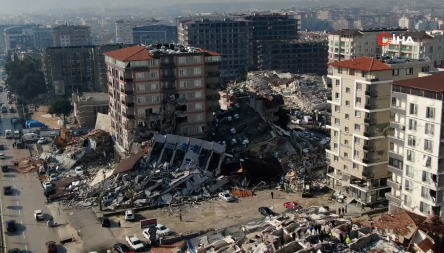 Depremin vurduğu Hatay havadan görüntülendi