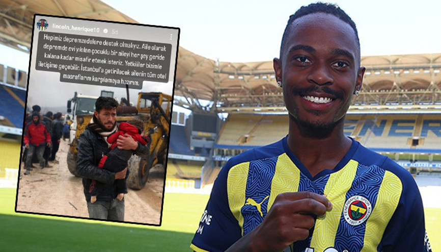 Fenerbahçede Lincoln Henriqueden depremzede bir aileye anlamlı yardım