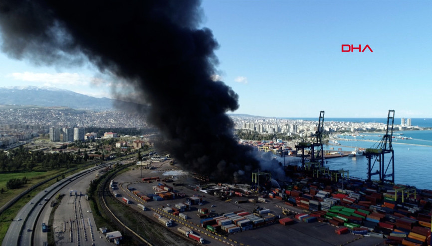 İskenderun Limanındaki yangın devam ediyor