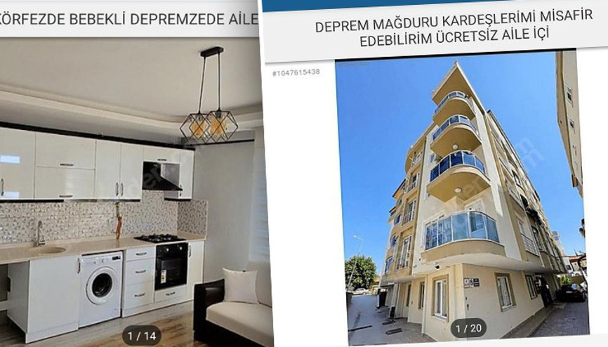 Türkiye tek yürek Kiralık evler ücretsiz ilana dönüştü