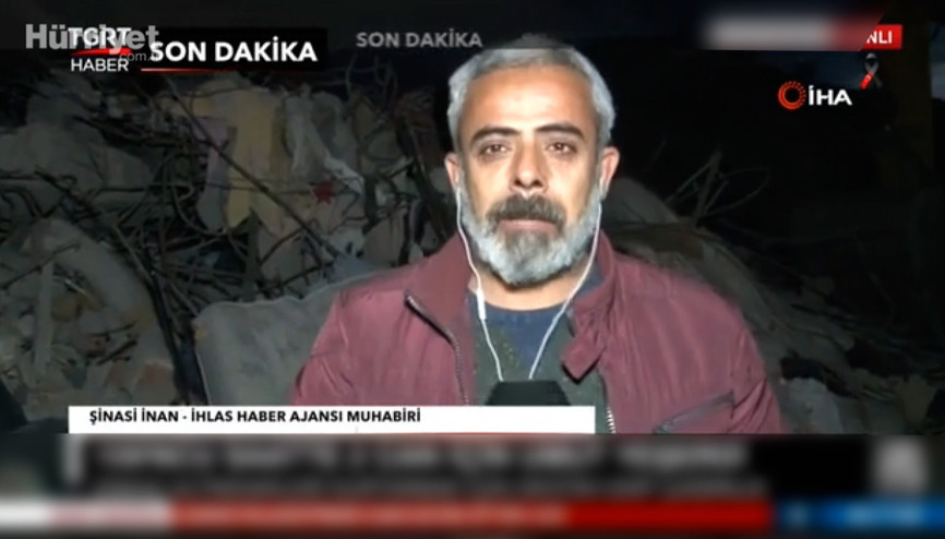 Yakınlarını kaybeden muhabir enkaz bölgesinde gözyaşlarını tutamadı