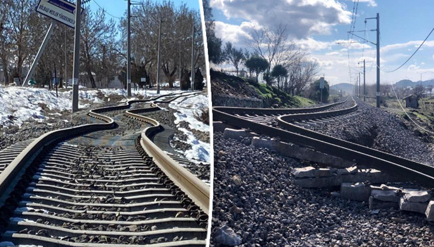 Depremde hasar görmüştü: Demir yollarında onarım çalışması