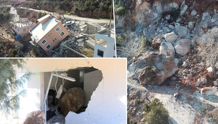 Hatay- Kırıkhanda deprem kayaları yuvarladı Köydeki 49 kişi hayatını kaybetti