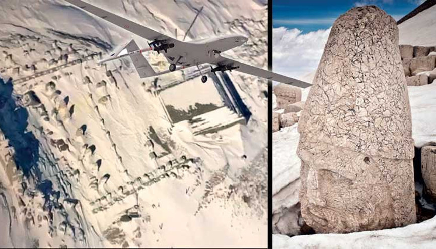Nemrut’a havadan kontrol