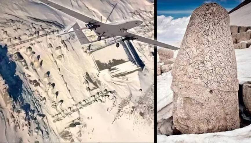 Nemrut’a havadan kontrol