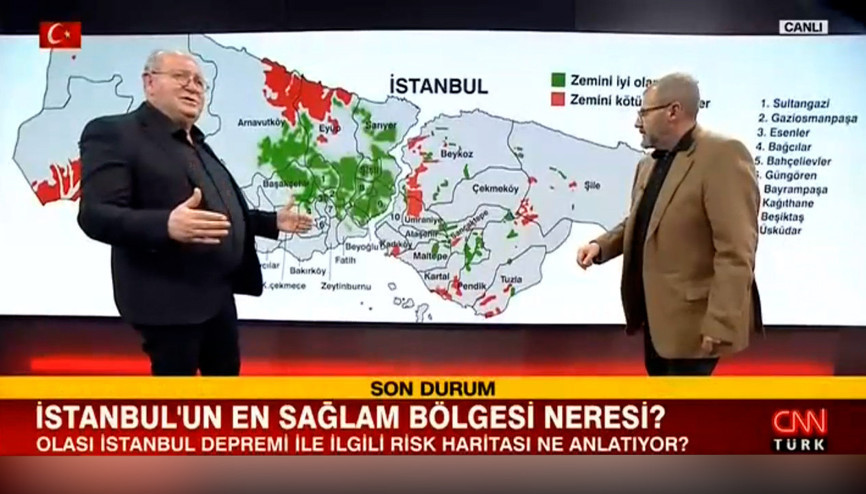 Prof. Dr. Şükrü Ersoy canlı yayında açıkladı İşte İstanbulun ilçe ilçe risk haritası