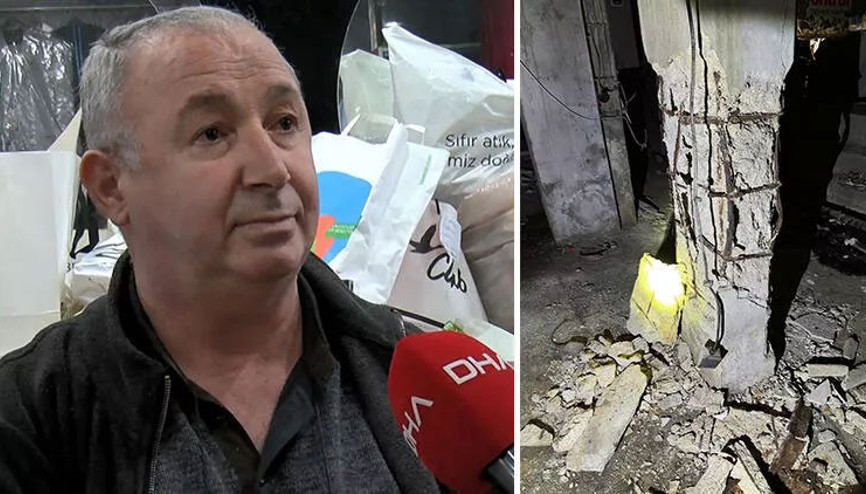 Bakırköydeki pasajın kolonlarındaki hasar esnafı tedirgin etti