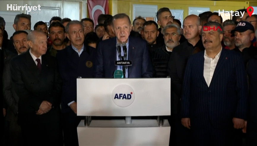 Cumhurbaşkanı Erdoğan konteyner kent ziyaretinde bulundu