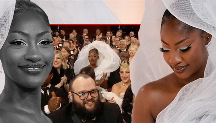 Oscar gecesindeki bu görüntü interneti ikiye böldü: Tamam çok şıksın ama senin yüzünden kimse bir şey göremedi