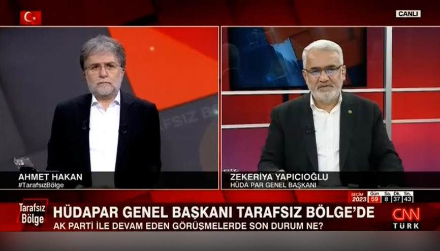 HÜDA PAR Genel Başkanı CNN Türkte... Erdoğana destek vereceğiz