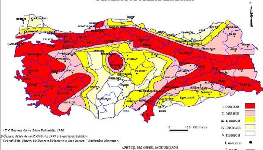 Türkiye deprem risk haritası | MTA diri fay hatları hangi illerden geçiyor AFAD Türkiye Deprem Tehlike haritası sorgulama