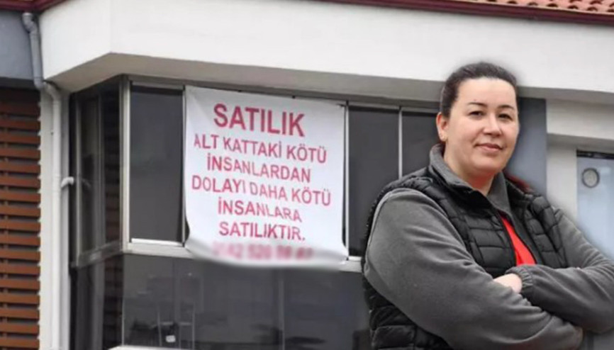 Gürültü yapan komşularına kızdı, Daha kötü insanlara satılıktır yazısı asıp evini satışa çıkardı