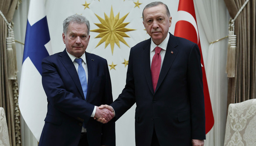Cumhurbaşkanı Erdoğan, Finlandiya Cumhurbaşkanı ile bir araya geldi