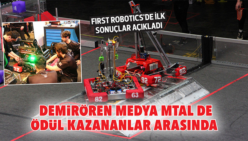 First Robotics’de ilk sonuçlar açıkladı... Demirören Medya MTAL de ödül kazananlar arasında