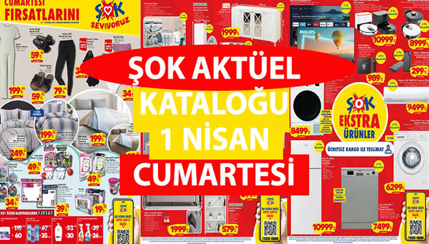 ŞOK 1 Nisan Aktüel Ürünler Kataloğu | Cumartesi günü akıllı robot süpürge, 3’lü koltuk takımı ve çalışma masası satışa çıkıyor