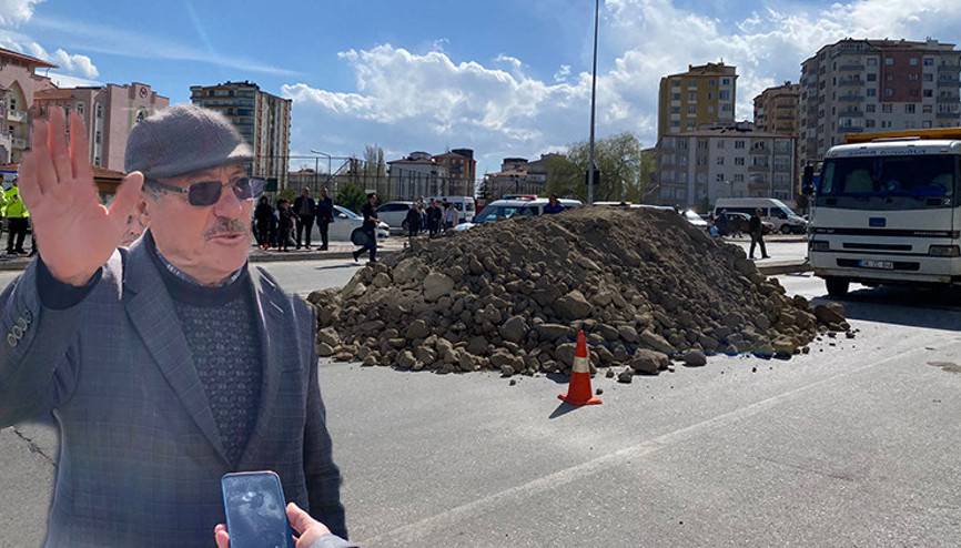 Kendisine ait olduğunu iddia ettiği yolu toprak döküp kapattı