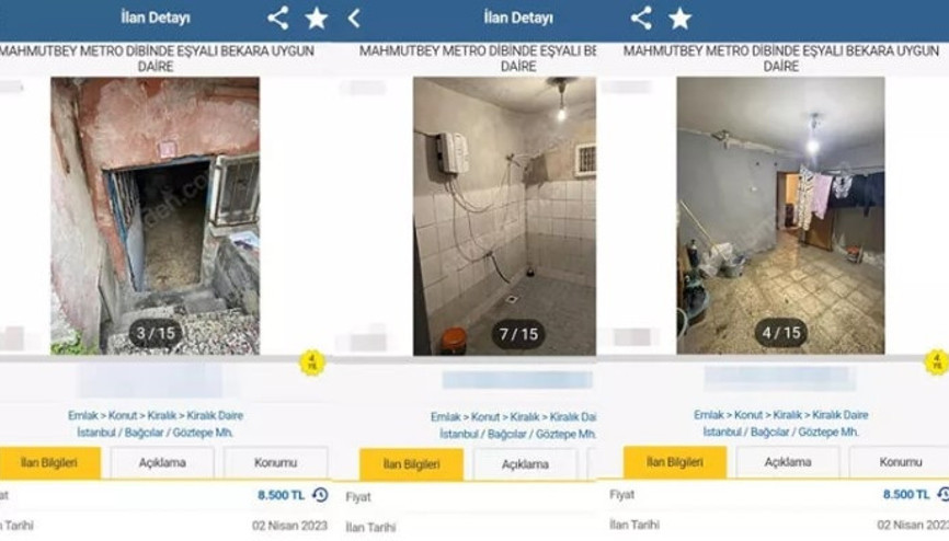 Bağcılar’da 8 bin 500 lira kiralık harabe ev tepki çekti