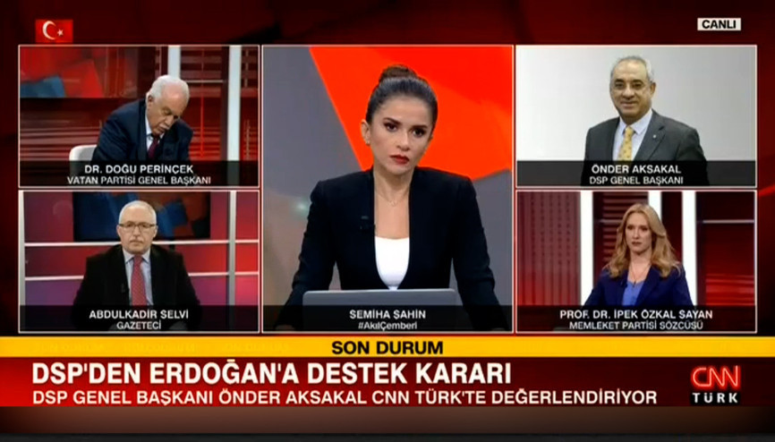 DSP Genel Başkanı Önder Aksakal, canlı yayında açıklamalarda bulundu
