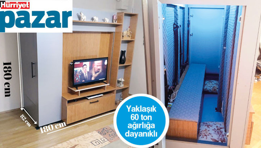 Korkusunu  yenemeyen çelik kafese sığınıyor