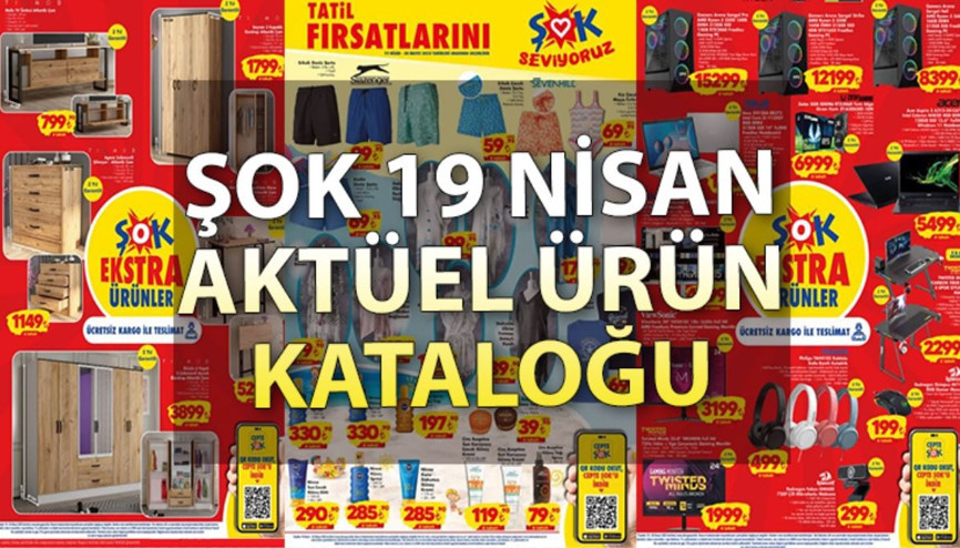 ŞOK KATALOĞU 19 NİSAN 2023 | ŞOK’ta yarın plaj ürünleri, gaming oyuncu ekipmanları, tatil ve kamp ürünleri satışa çıkıyor