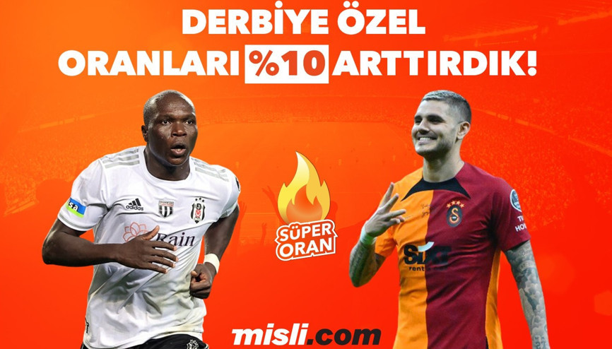 Derbiye ÖZEL iddaa oranları %10 arttı Türkiye’nin en yüksek oranları Misli.com’da...