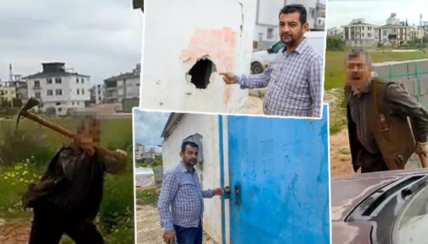 Kiracıyla anlaşamayınca kazmayla duvarı parçalayıp, kapıya asma kilit taktı
