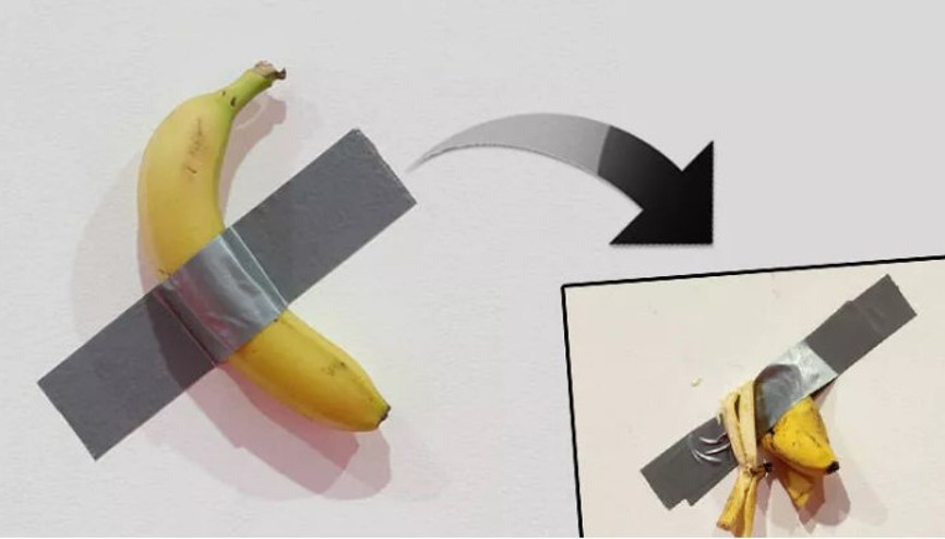 Güney Kore’de bir öğrenci, müzede sergilenen muzu yedi