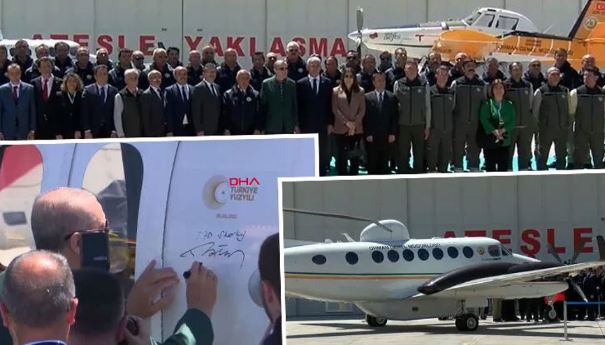 Cumhurbaşkanı Erdoğan, yangın söndürme uçağı teslim törenine katıldı