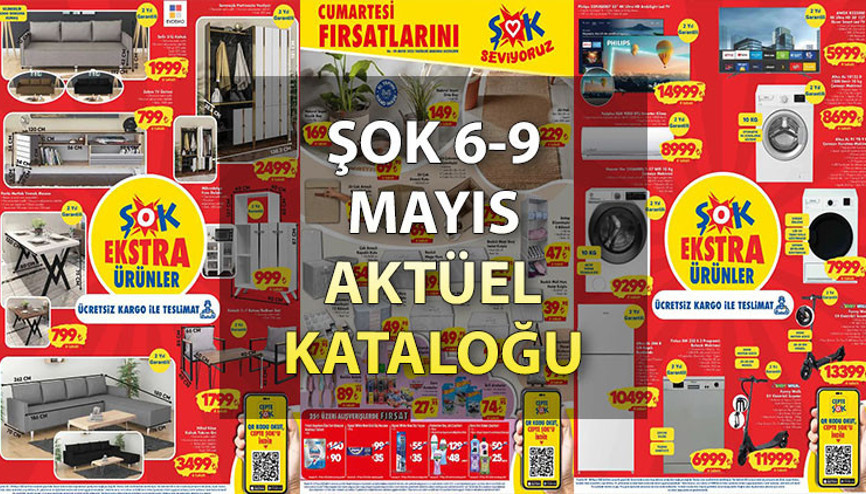 ŞOK 6 MAYIS AKTÜEL KATALOĞU SATIŞTA Bugün Elektrikli scooter, televizyon, beyaz eşya ve dekorasyon ürünleri satışa çıkıyor. ŞOK 6 MAYIS AKTÜEL KATALOĞU SATIŞTA Bugün Elektrikli scooter, televizyon, beyaz eşya ve dekorasyon ürünleri satışa çıkıyor.