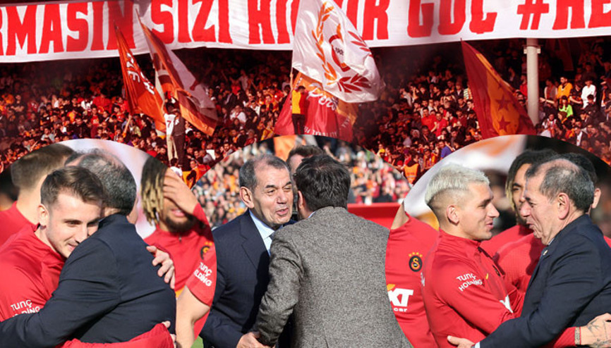 Galatasarayda taraftara açık idman Yönetim ve futbolcular buluştu, Gomis ve Oliveira detayı...
