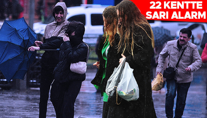 Meteorolojiden yeni hava durumu raporu: İstanbul ve İzmir dahil 22 kente sarı uyarı