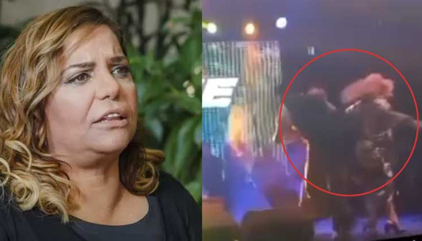 Sahneden düşen Kibariye hastaneye kaldırıldı