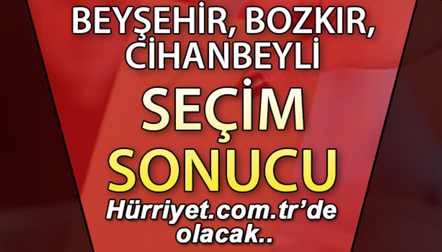 Beyşehir, Bozkır, Cihanbeyli Seçim Sonuçları 2023 hurriyet.com.trde olacak... İşte Konya Beyşehir, Bozkır, Cihanbeyli oy oranları, nüfus bilgileri