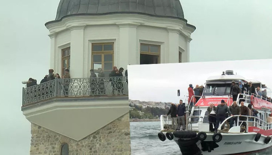 Restorasyonu tamamlanan Kız Kulesine yoğun ilgi